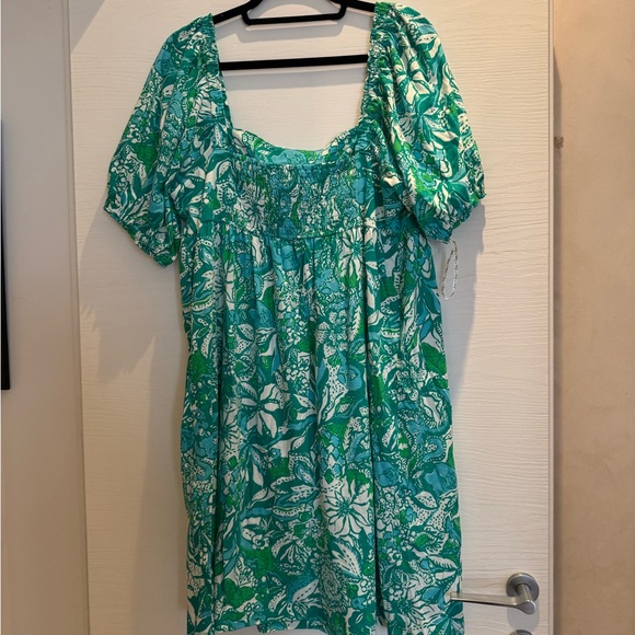 Lilly Pulitzer green Delaney short sleeve Dress size 14 - Picture 2 of 6
